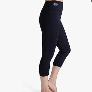 Zaggora NWT Black Neoprene Capri Fitness Yoga Pants sz M
